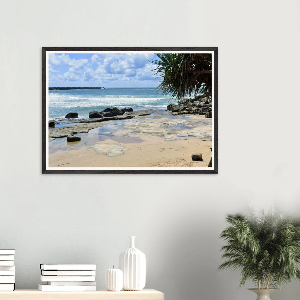 Yamba Turners Rocks to Waves Wall Art with Premium Wooden Frame