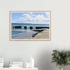 Yamba Beach Pool Wall Art with Premium Wooden Frame