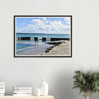 Yamba Beach Pool Wall Art with Premium Wooden Frame