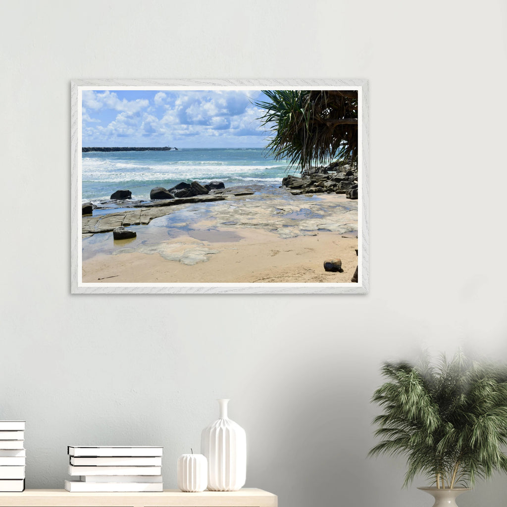 Yamba Turners Rocks to Waves Wall Art with Premium Wooden Frame