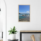 Yamba Beach Pool Portrait: Framed Canvas