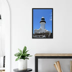 Byron Lighthouse Up in the Sky: Framed Canvas