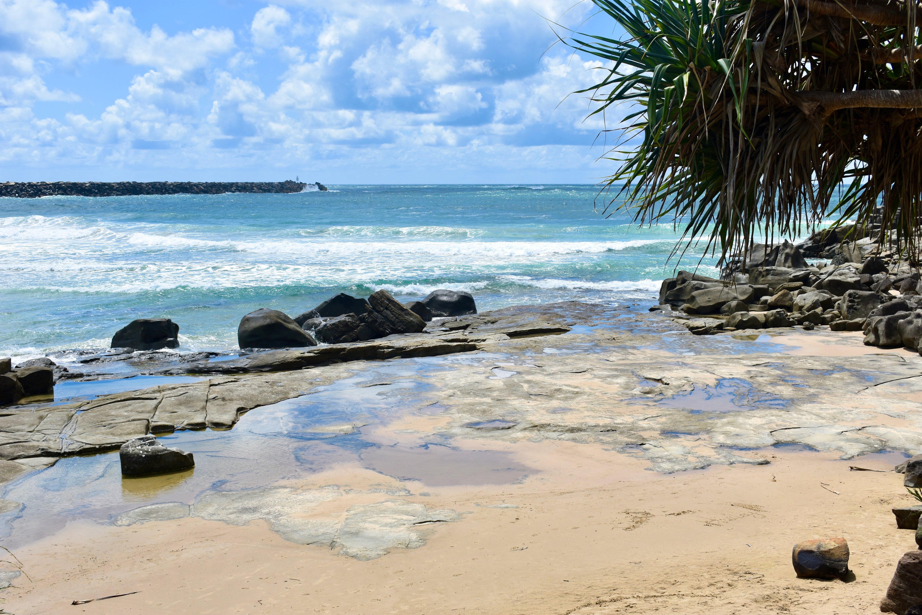 Yamba Photograph of rocks and waves